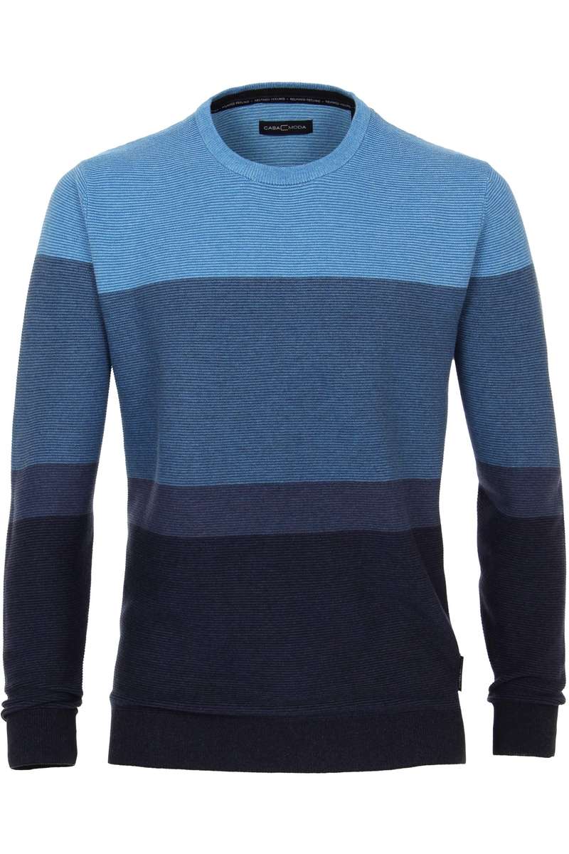 Casa Moda Strickpullover Rundhals blau, gestreift M Casa Moda Strickpullover Rundhals blau, gestreift M