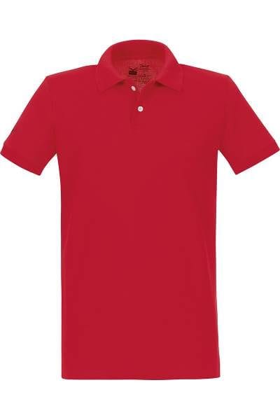 TRIGEMA Poloshirt - Polo, Slim Fit - rot, Einfarbig