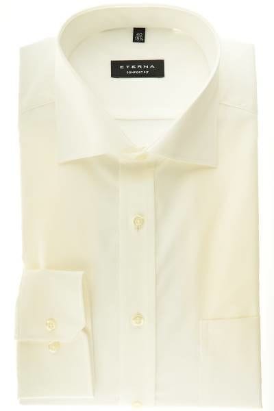 Eterna Hemd - Comfort Fit - beige, Einfarbig