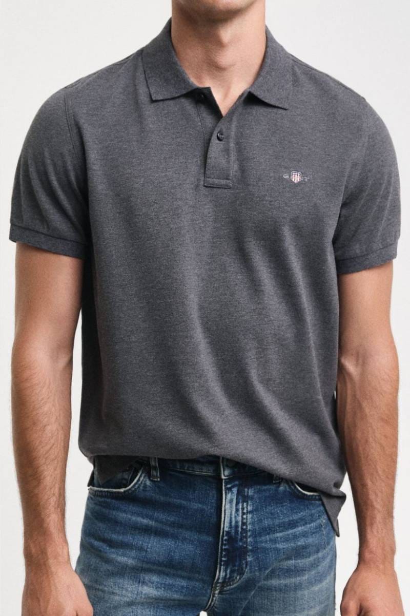 GANT Regular Fit polo shirt dark grey, One Colour