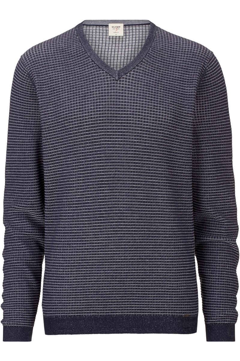 V Neck Herren Pullover Slim Fit Merino Olymp Level Five Body Fit