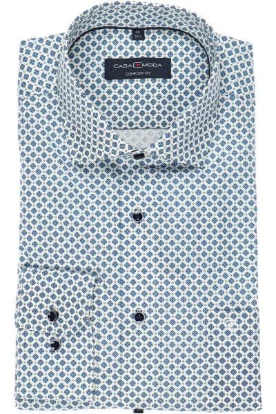 Casa Moda Comfort Fit Hemd blau/weiss, Gemustert