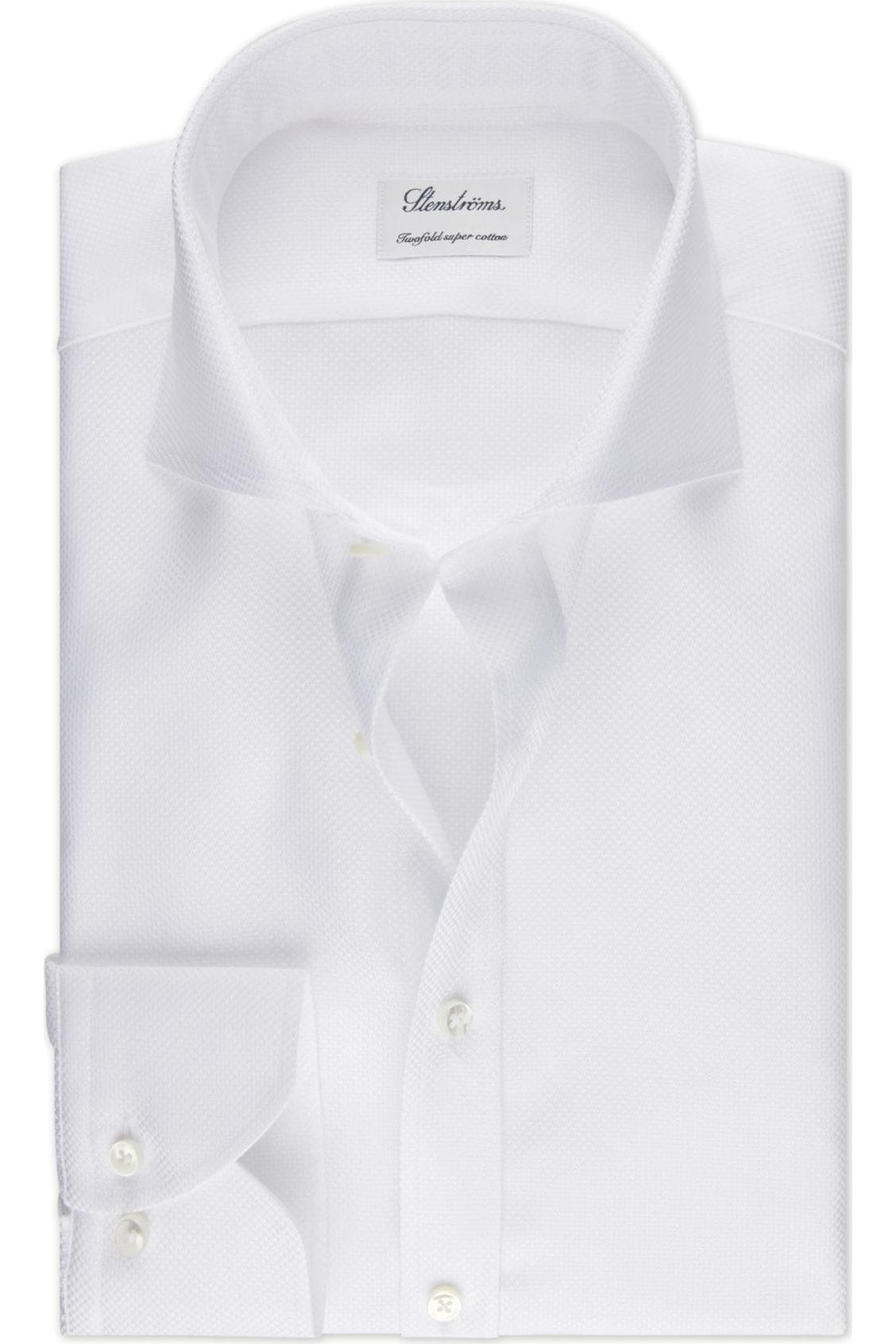 Stenströms Slimline Hemd weiss, Einfarbig 39 - M
