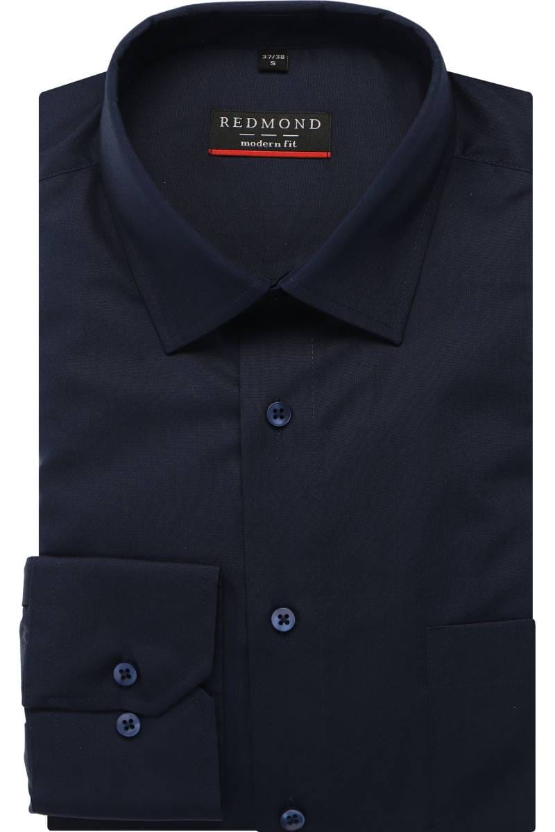 Redmond Modern Fit shirt blue, One Colour | Businesshemden.com