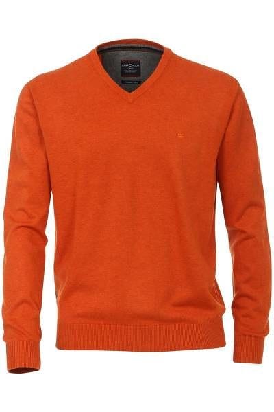 Casa Moda Strick - V-Ausschnitt Pullover - orange
