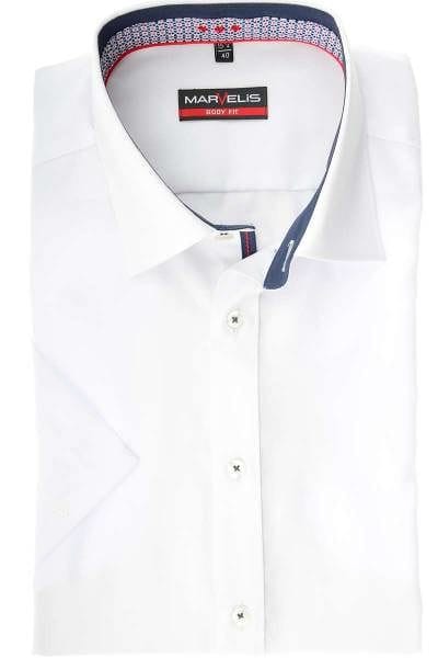 Marvelis Body Fit Hemd weiss, Einfarbig
