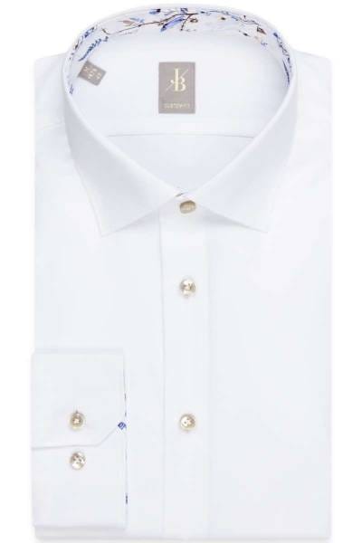 Jacques Britt Custom Fit Hemd weiss, Einfarbig