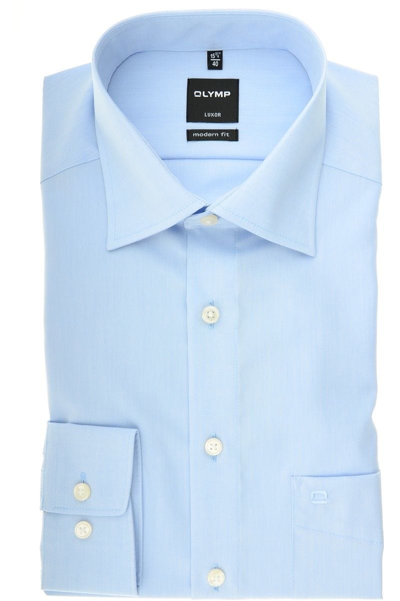 Olymp Hemd - Modern Fit - bleu, Einfarbig 38 - S Olymp Hemd - Modern Fit - bleu, Einfarbig 38 - S
