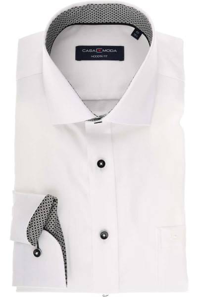 Casa Moda Modern Fit Hemd weiss, Strukturiert