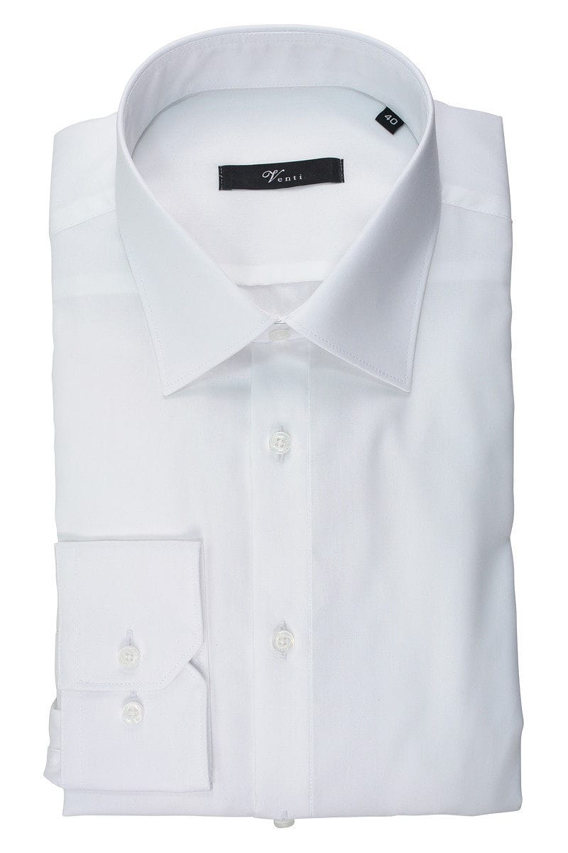 Venti Hemd - Slim Fit - weiss, Einfarbig 41 - L Venti Hemd - Slim Fit - weiss, Einfarbig 41 - L