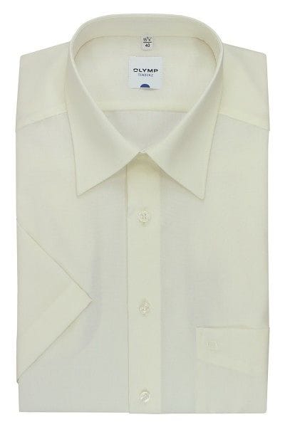 Olymp Hemd - Regular Fit - creme, Einfarbig