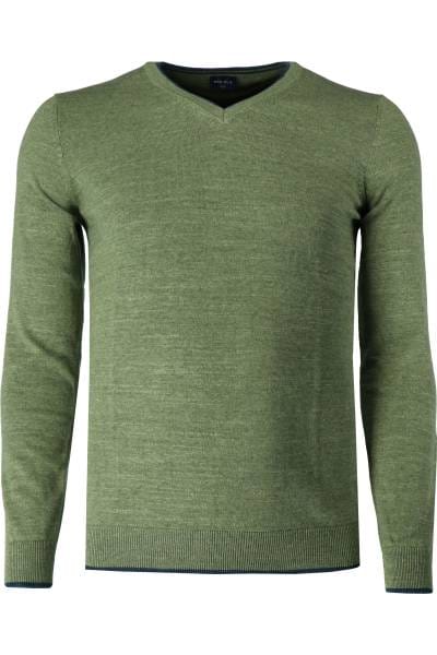 Pull 100% Soie Homme Jos. A. Bank - Taille L Vert Chasse - Occasion Excellent état