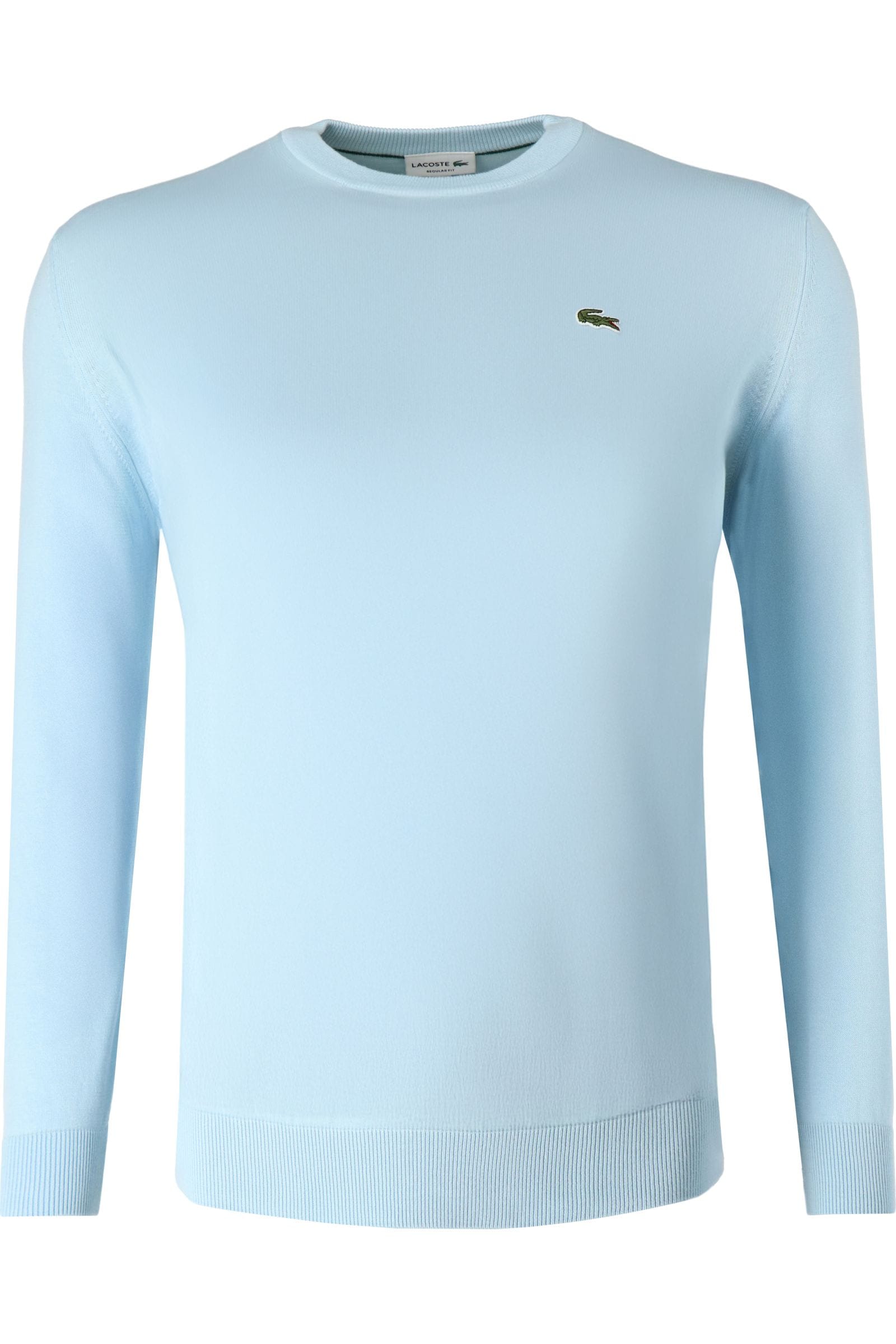 Lacoste Regular Fit Pullover Rundhals hellblau, Einfarbig
