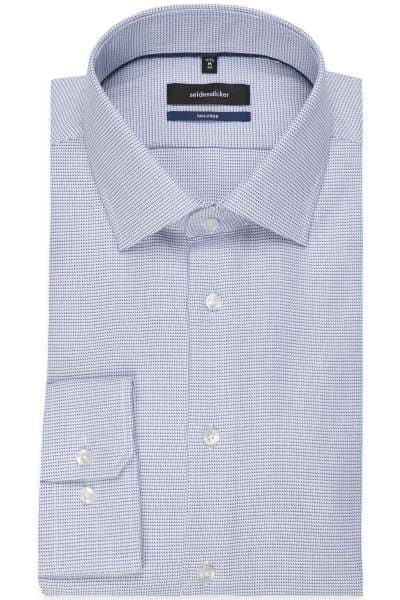 Seidensticker Tailored Hemd blau/weiss, Strukturiert