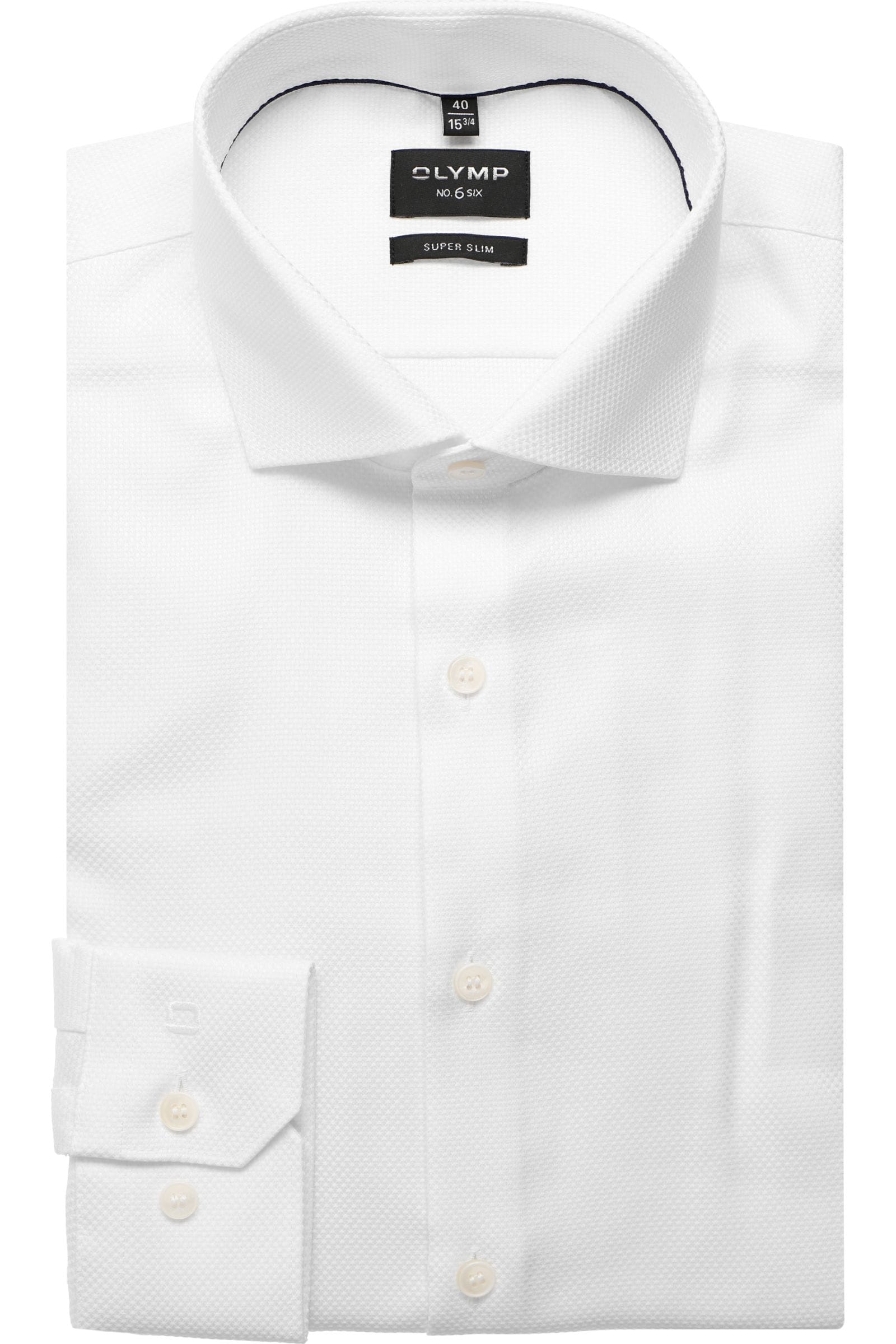 OLYMP No. Six Super Slim Hemd weiss, Einfarbig | Hemden.ch