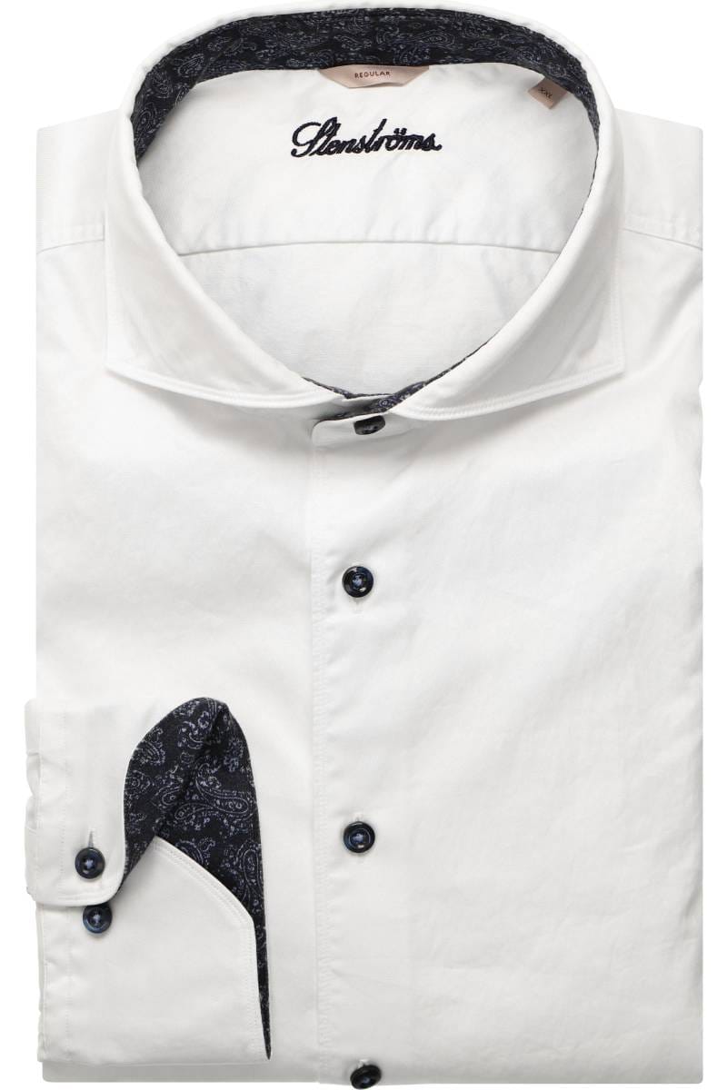 Chemise Homme STENSTROMS Slimline - Taille 36/XS - Bleu à Pois - Coton - Occasion TOP