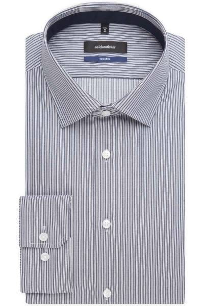 Seidensticker Tailored Hemd blau/braun/weiss, Gestreift