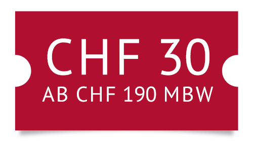 CHF 30 Gutschein ab CHF 190