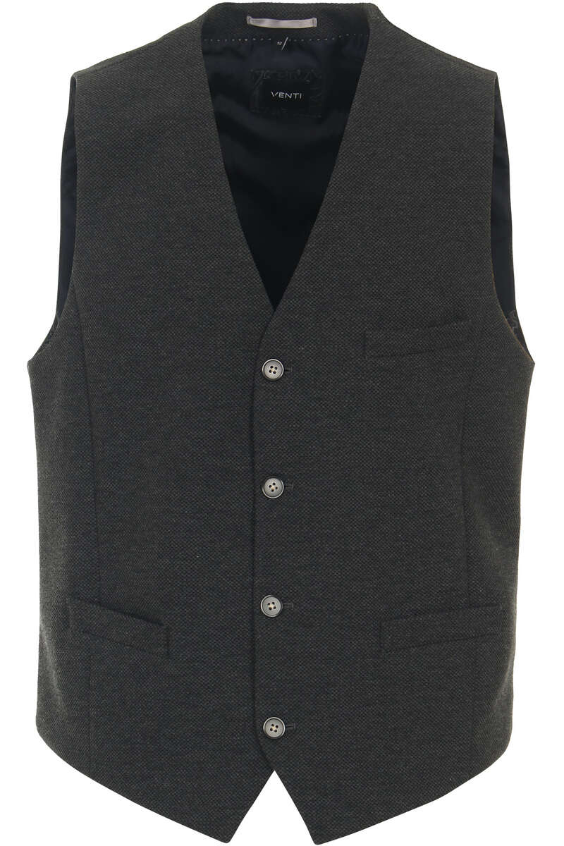 Hochwertige Venti Regular Fit Weste in der Farbe silber, einfarbig. Die