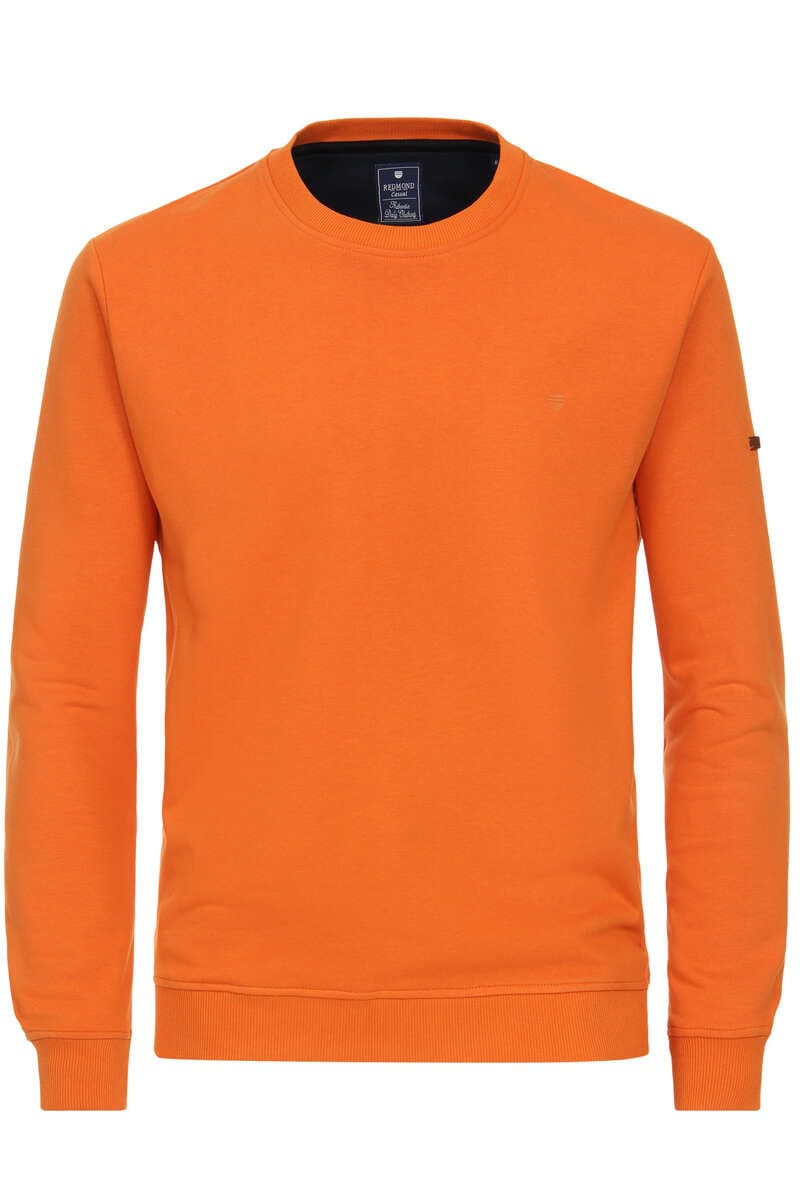 Redmond heren sweatshirt katoenmengsel, polo kraag, blauw (middeldik