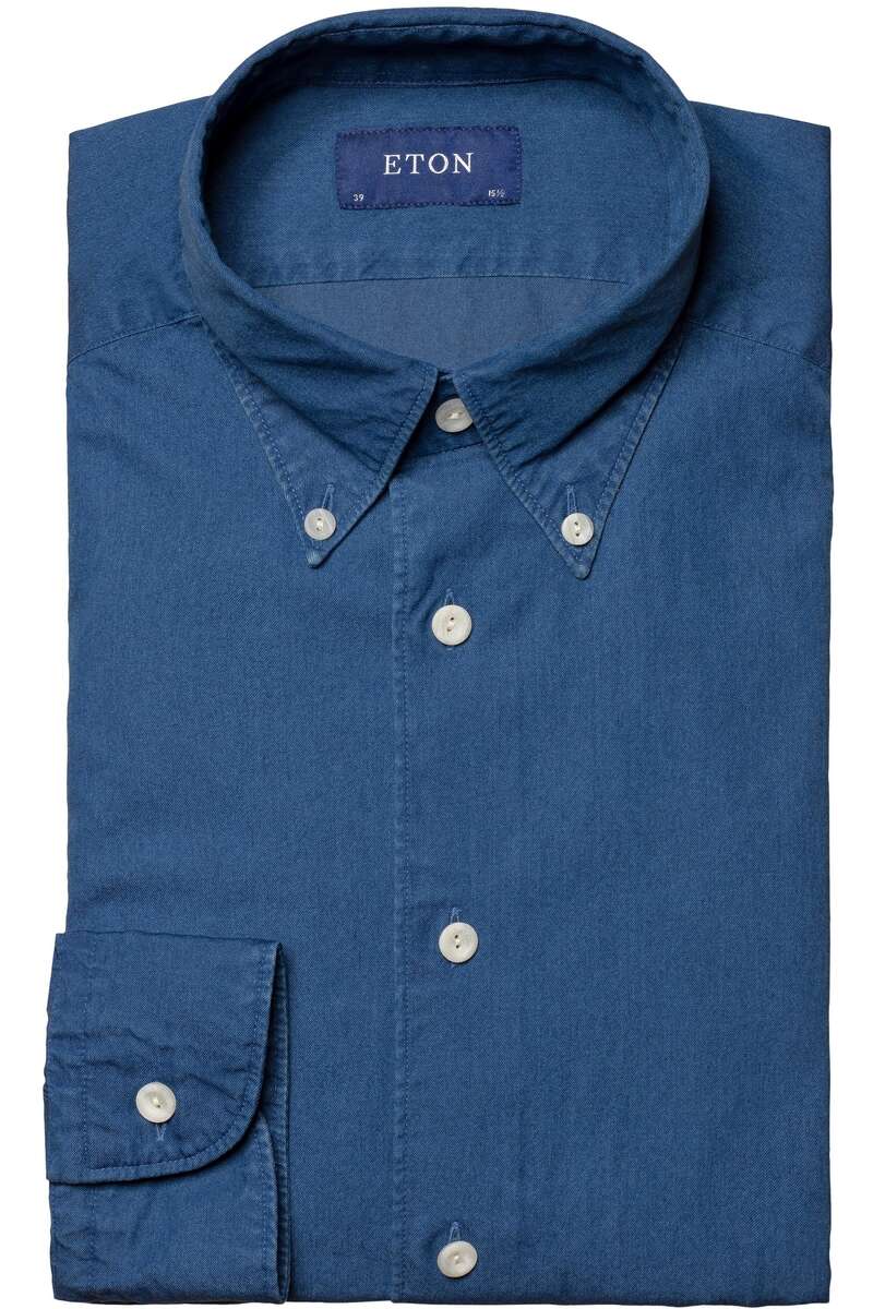 ETON Slim Fit Hemd blau, Einfarbig 40 - M ETON Slim Fit Hemd blau, Einfarbig 40 - M