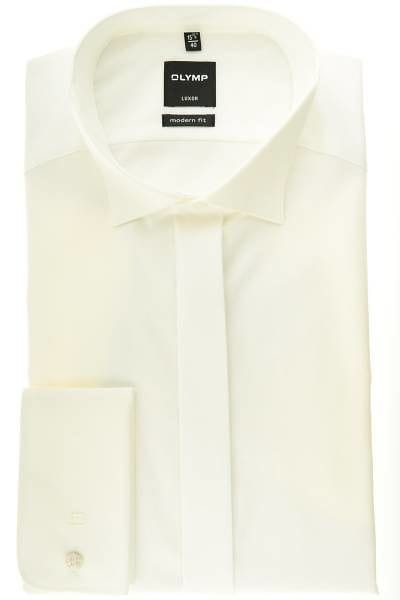 Olymp Hemd - Gala - beige, Einfarbig