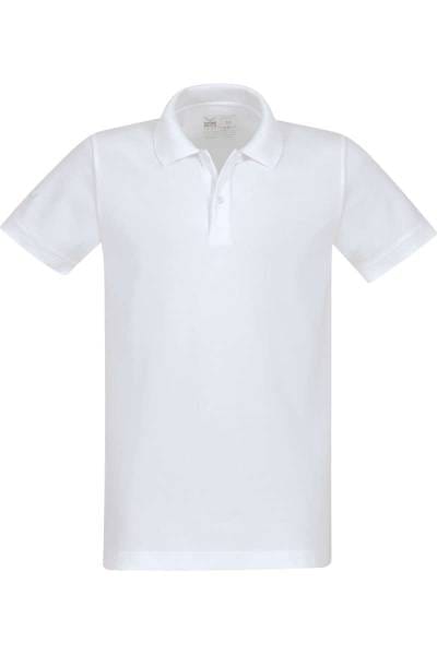TRIGEMA Poloshirt - Polo, Slim Fit - weiss, Einfarbig
