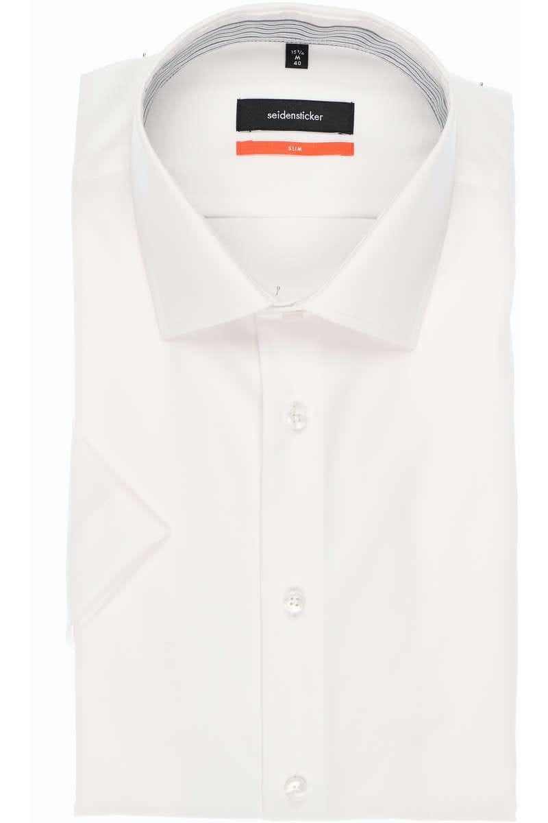 Seidensticker Slim Fit Hemd weiss, Einfarbig 41 - L Seidensticker Slim Fit Hemd weiss, Einfarbig 41 - L