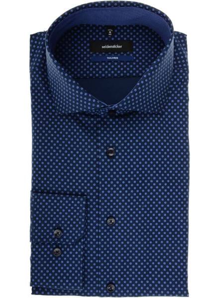 Seidensticker Tailored Hemd dunkelblau/blau, Gemustert
