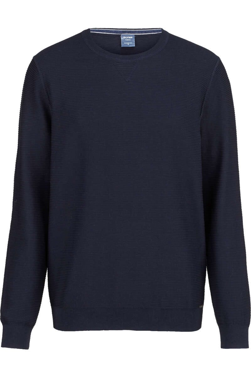 OLYMP Casual Modern Fit Pullover Rundhals marine, strukturiert 3XL OLYMP Casual Modern Fit Pullover Rundhals marine, strukturiert 3XL