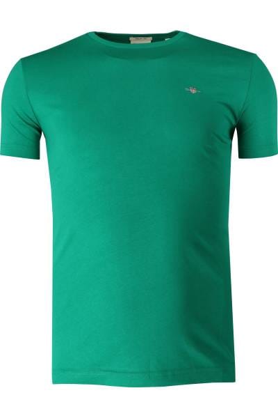 GANT Vert Original Ras Cou Manches Longues T Shirt Taille M