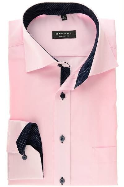 Eterna Hemd - Comfort Fit - rosa, Einfarbig
