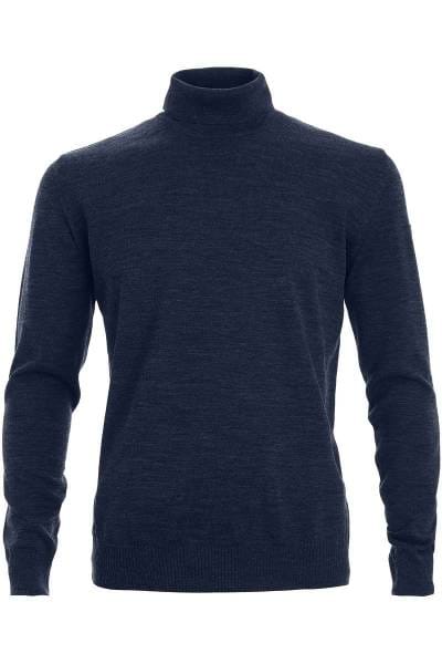 MAERZ Rollkragenpullover Classic Fit navy, einfarbig