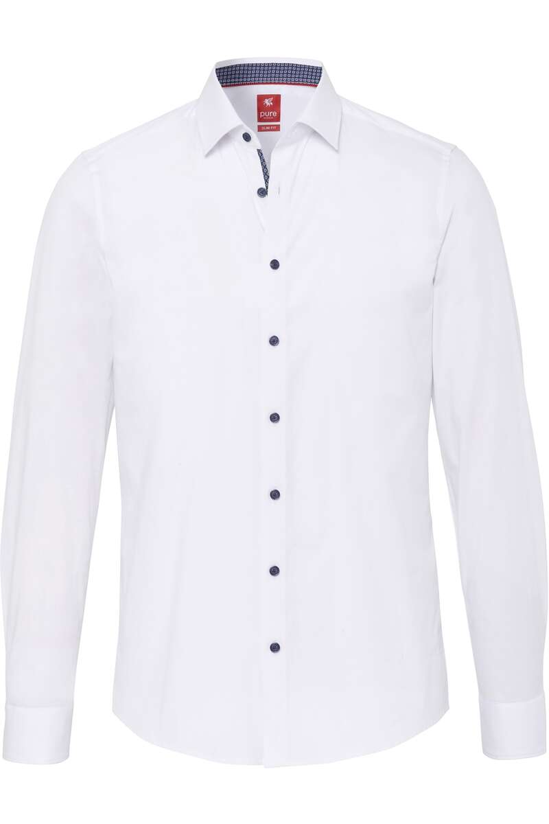 Pure Slim Fit shirt white, One Colour Hemden.de