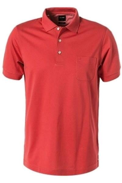 Olymp Poloshirt - Polo - rot, Einfarbig
