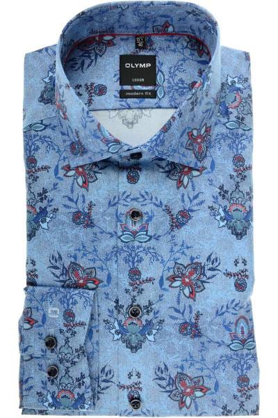 OLYMP Luxor Modern Fit Hemd rot/marine, Paisley