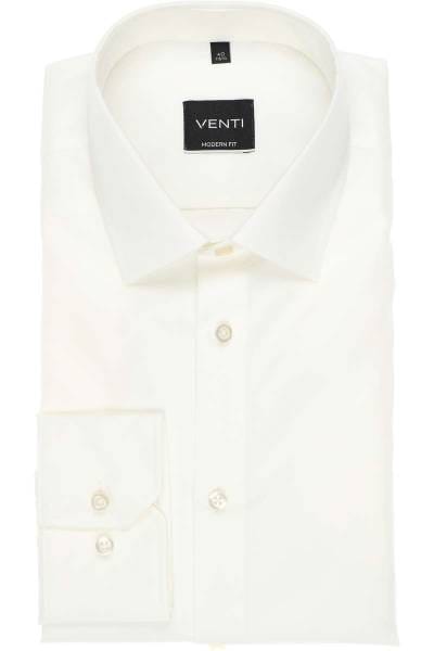 Venti Hemd - Modern Fit - creme, Einfarbig
