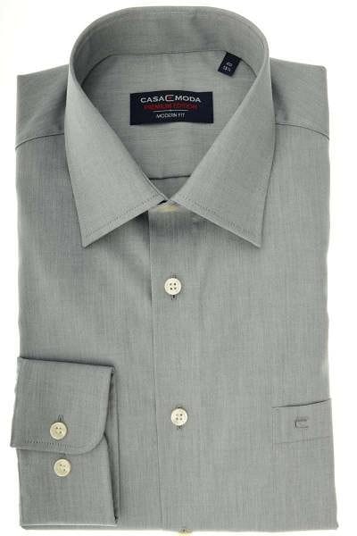 Casa Moda Modern Fit Hemd grau, Einfarbig
