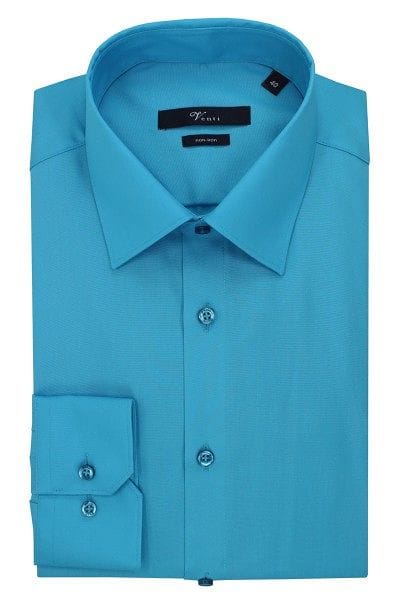 Venti Hemd - Modern Fit - aqua, Einfarbig