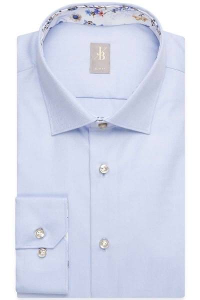 Jacques Britt Slim Fit Hemd blau, Einfarbig