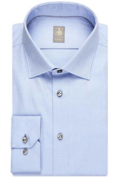 Jacques Britt Hemd - Custom Fit - blau, Einfarbig