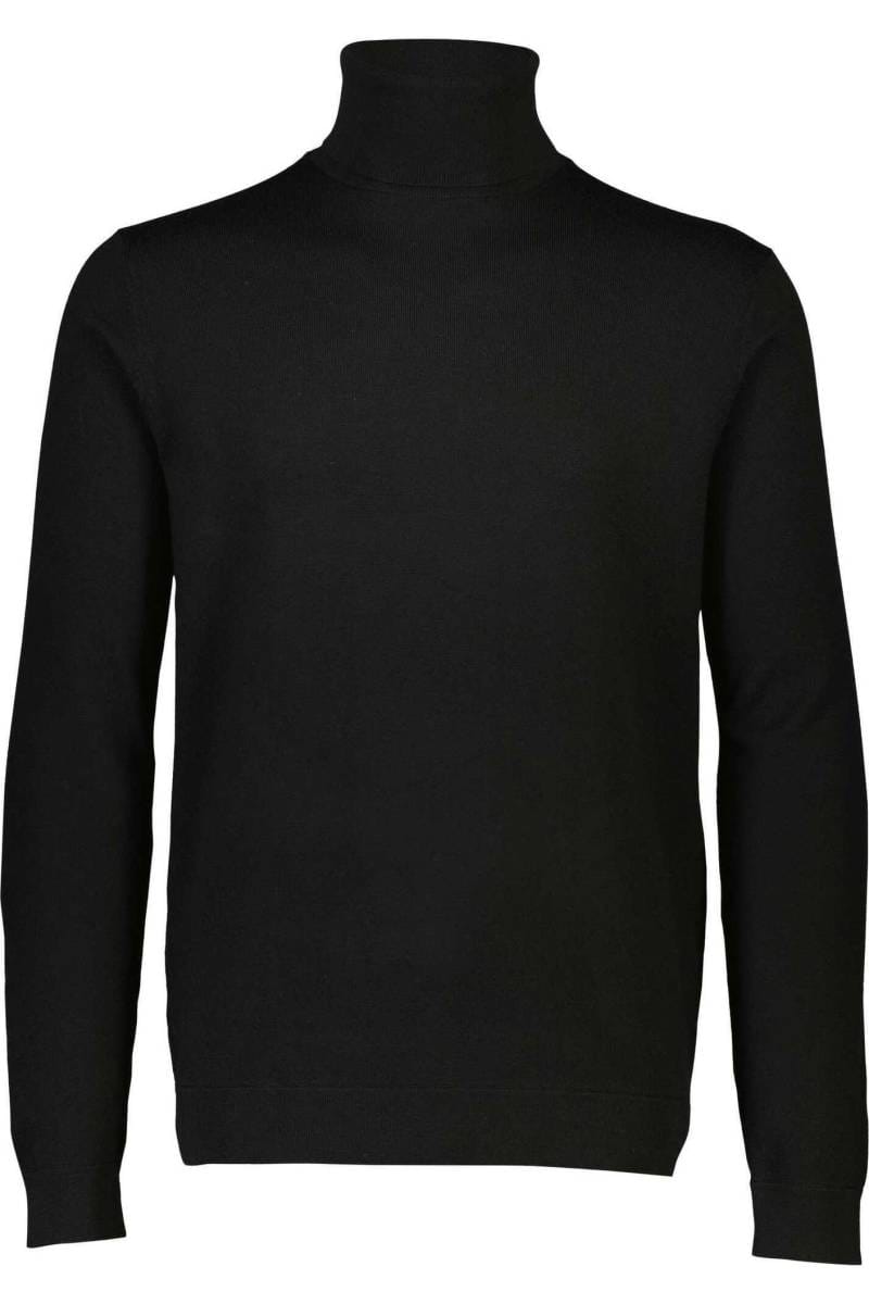 Lindbergh Modern Fit Rollkragenpullover schwarz, Einfarbig