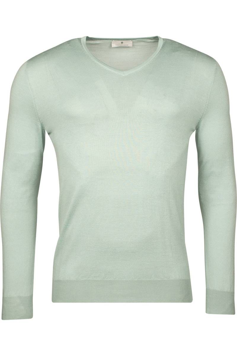 Thomas Maine Modern Fit pullover v-neck green, One Colour
