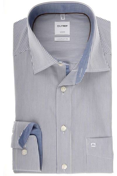 Olymp Luxor Comfort Fit Hemd marine/weiss, Gestreift