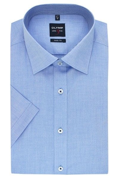 Olymp Level Five Body Fit Hemd hellblau, Einfarbig