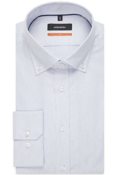 Seidensticker Slim Fit Hemd hellblau/weiss, Gestreift