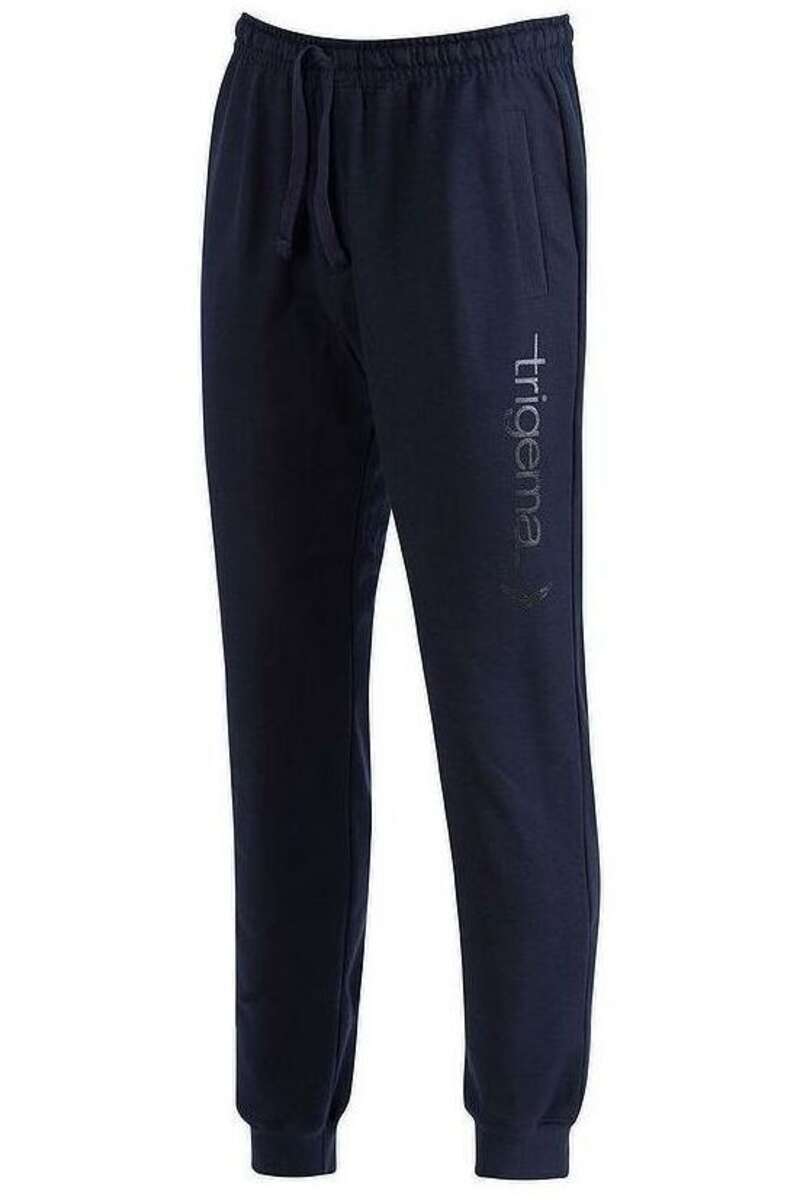 TRIGEMA Comfort Fit Freizeithose navy, bedruckt M TRIGEMA Comfort Fit Freizeithose navy, bedruckt M