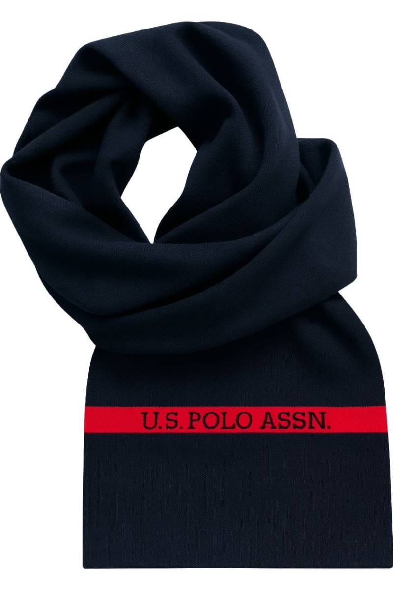 Polo scarf aus 90% cotton 10% cashmere black, One