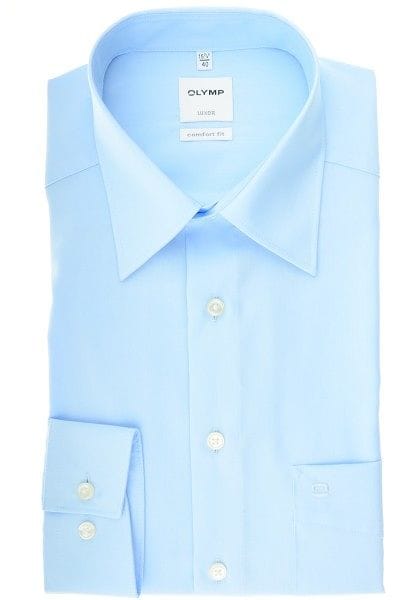 Olymp Luxor Comfort Fit Hemd bleu, Einfarbig