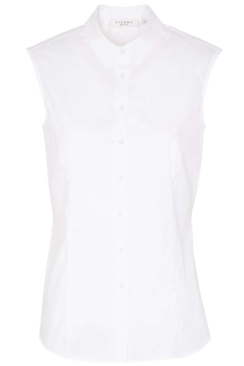 ETERNA Slim Fit Bluse weiss, Einfarbig 42
